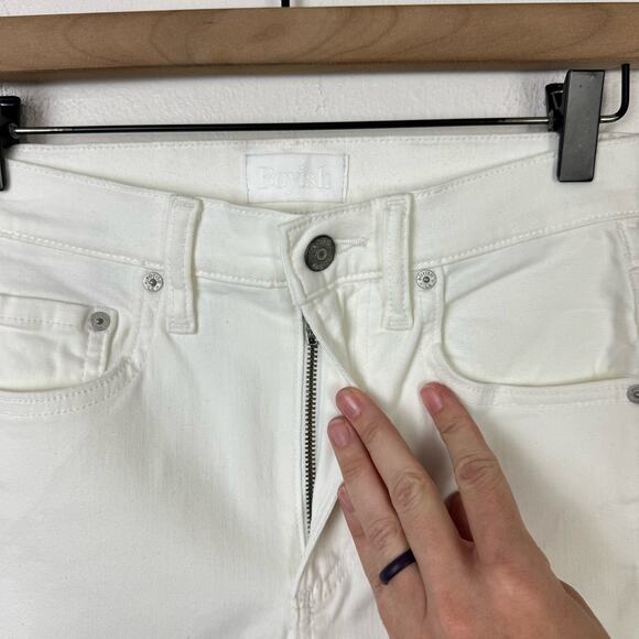 Boyish by HER NWT White Denim High Rise Stretch Skinny Jeans - Picture 5 of 8